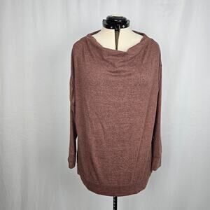 Maurices Cowl Long Sleeve Sweater Women's XL Brown-Pink Very Soft